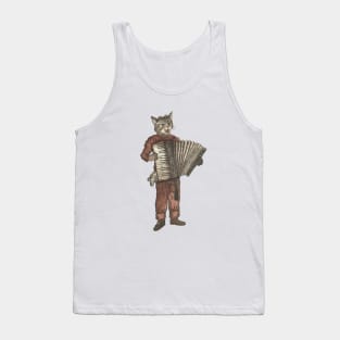 Accordion Cat with Goggles and Mask Tank Top